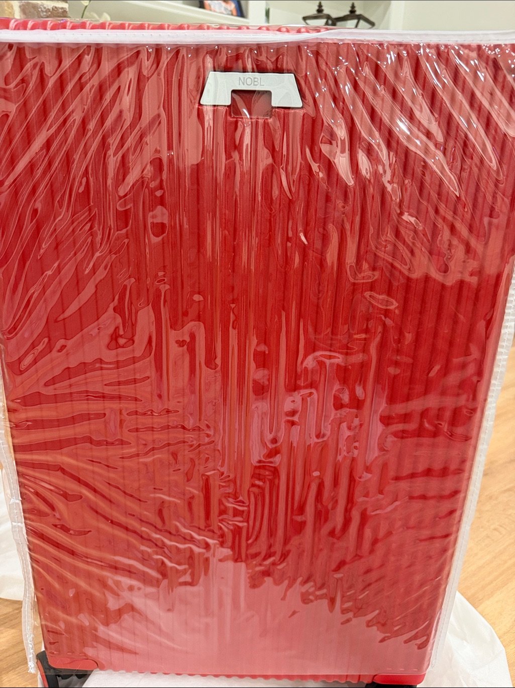 Nobl Red Hard-Shell Check In Silver Trim 28 Inch